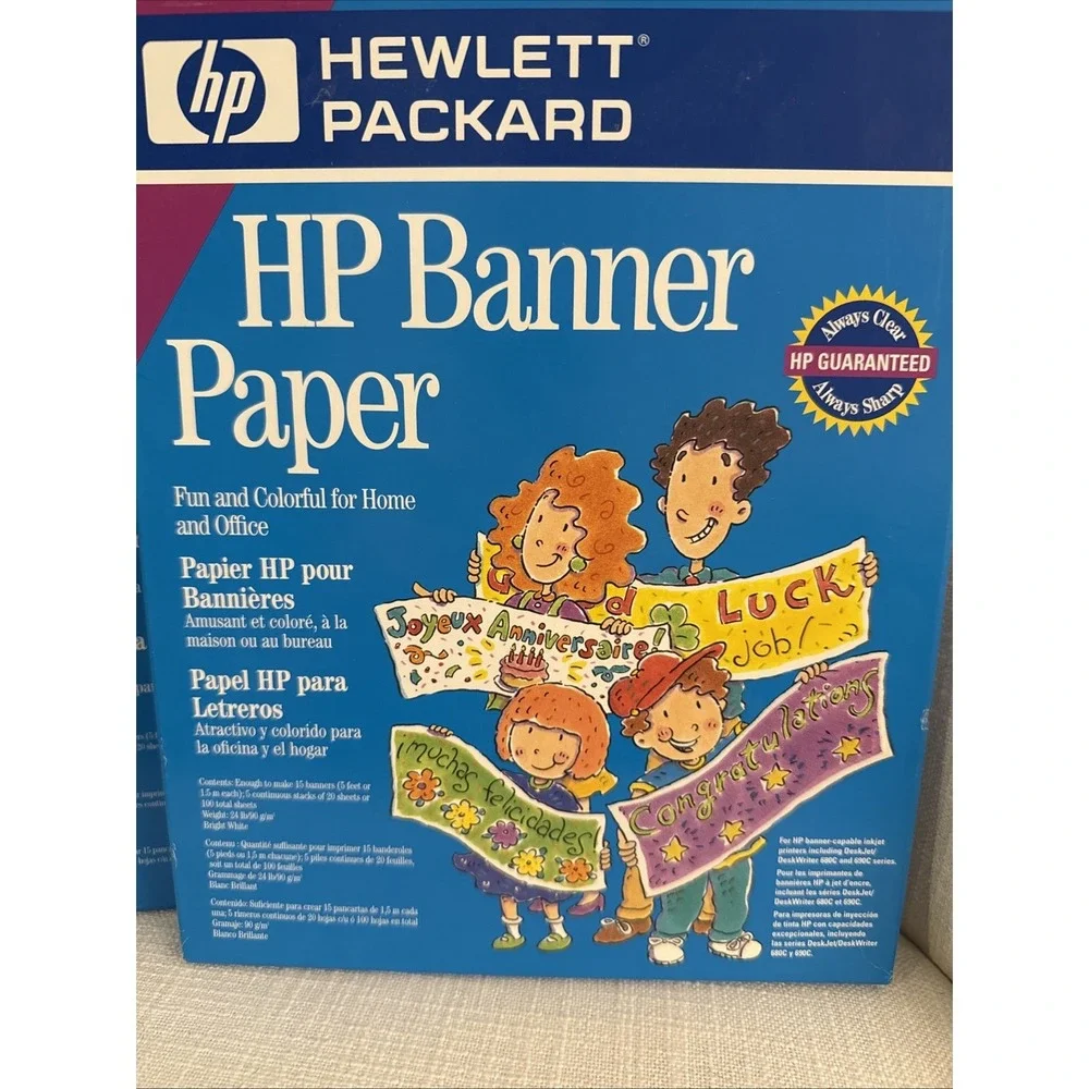 HP Banner Paper for Inkjet Printers - Make your own‎ Banners 2pk Open